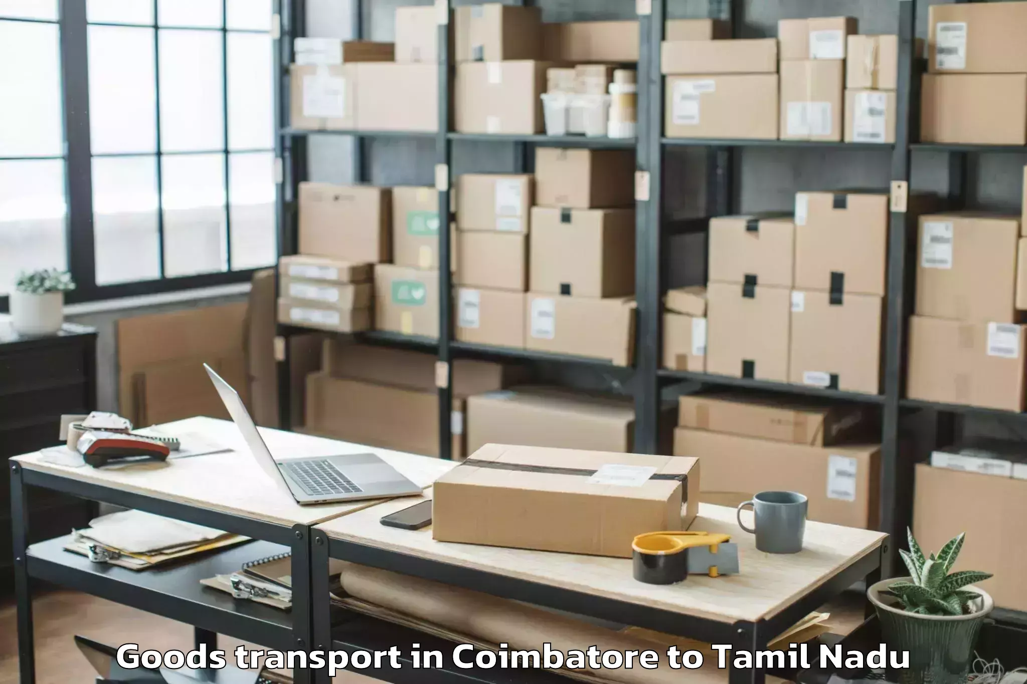 Book Coimbatore to Vadamadurai Goods Transport Online